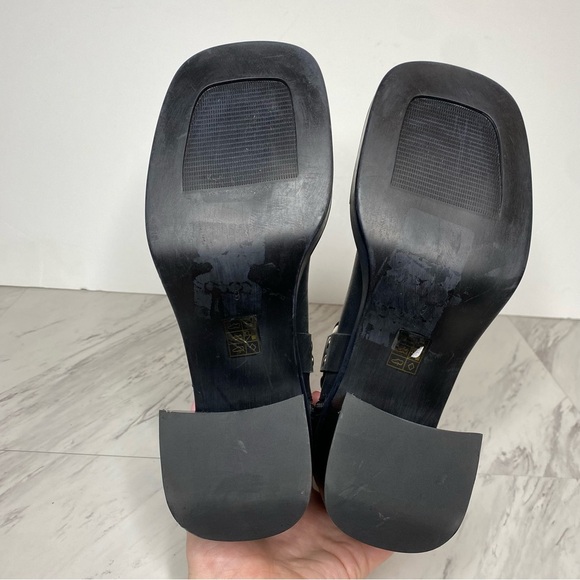 Jeffrey Campbell Operator Harness Black Leather Heeled Boot 9 - Picture 13 of 14